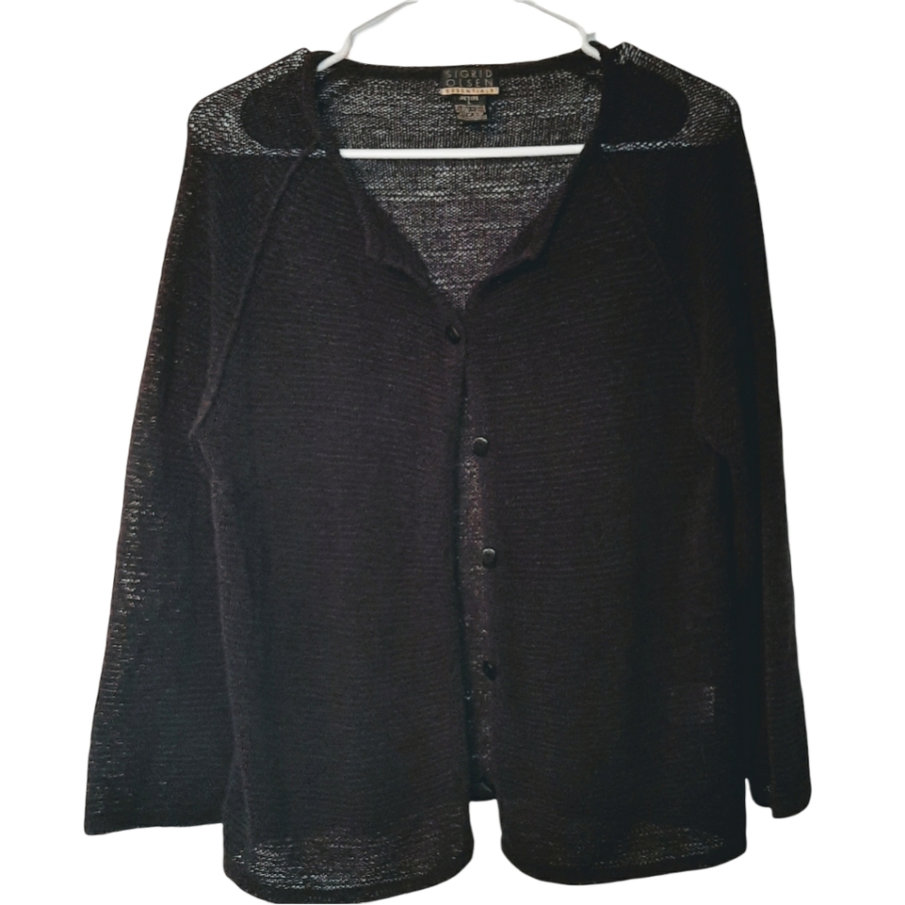 Sigrid Olsen Knit Cardigan Large Petite